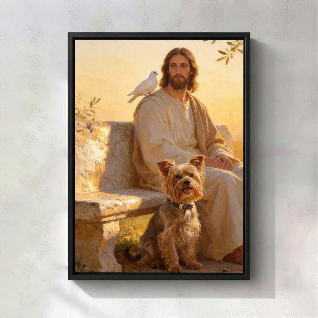 Personalized Prince of Peace Pet Canvas | Blessed by Jesus