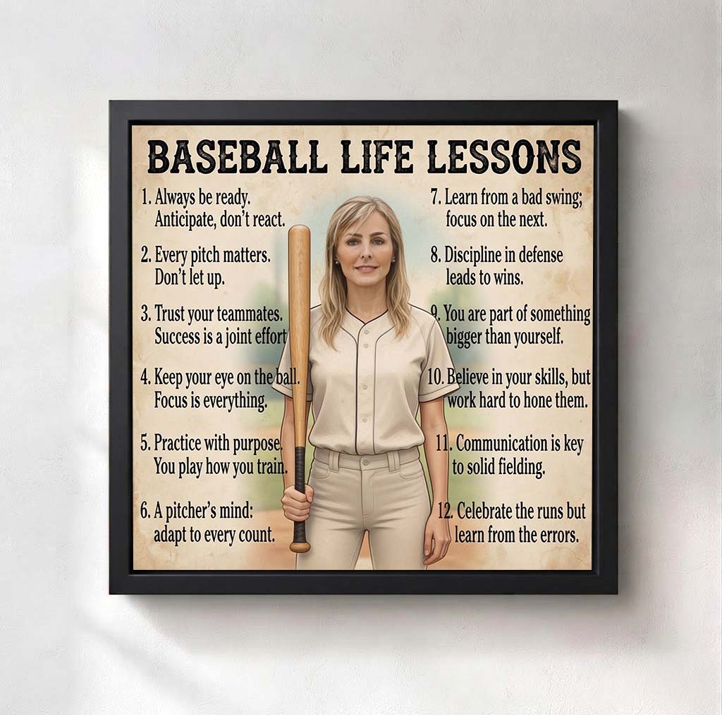 Personalized Baseball Life Lessons Canvas | Dreams Beyond the Field