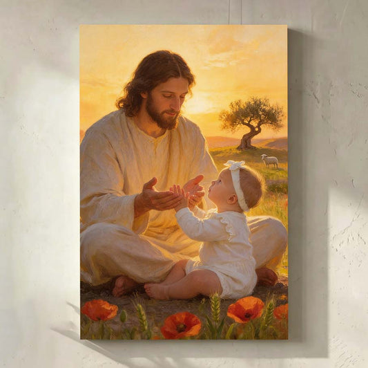 Personalized Portrait With Jesus Canvas | Walk in Faith