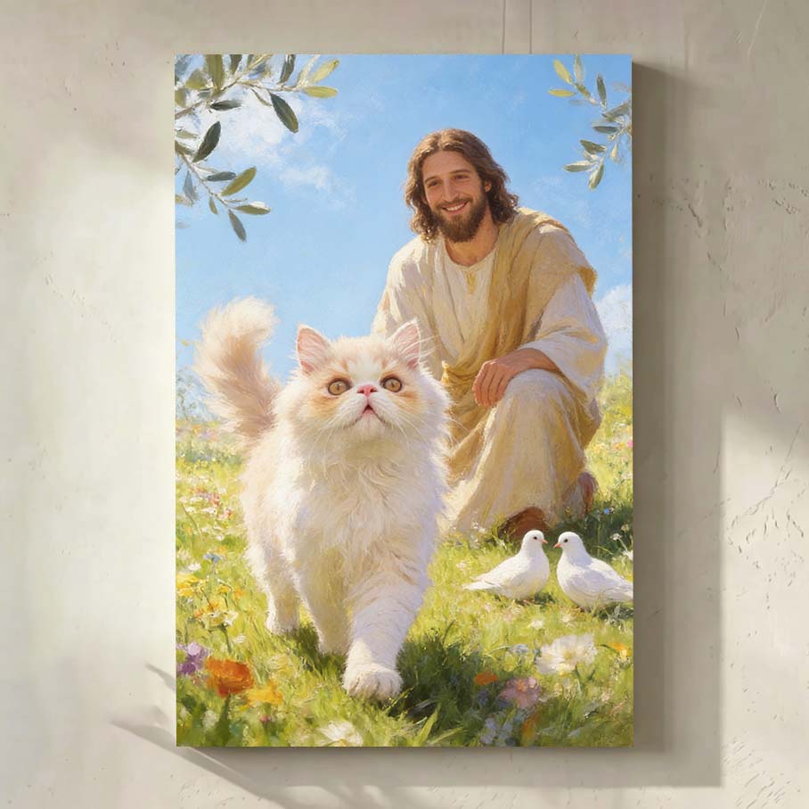 Personalized Prince of Peace Pet Canvas | Blessed by Jesus