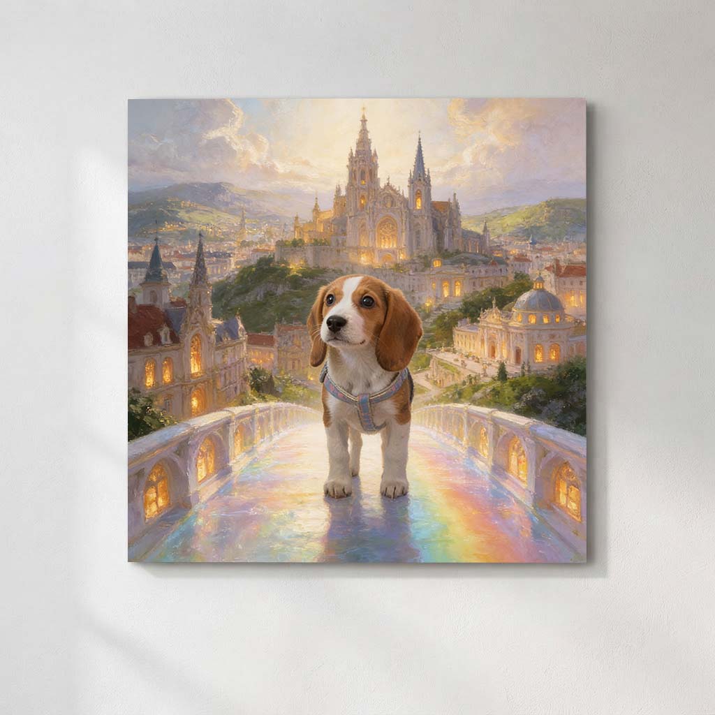 Personalized Rainbow Bridge Pet Canvas | Forever by Your Side