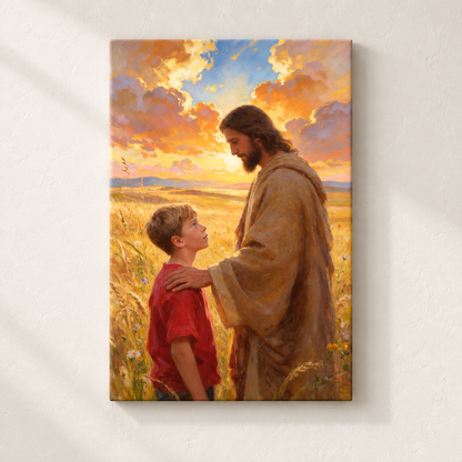 Personalized Blessing With Jesus Canvas | Grace, Light & Protection
