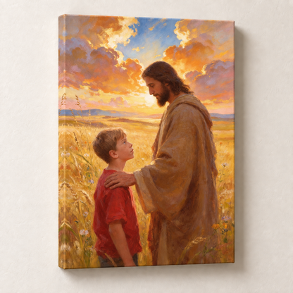 Personalized Blessing With Jesus Canvas | Grace, Light & Protection