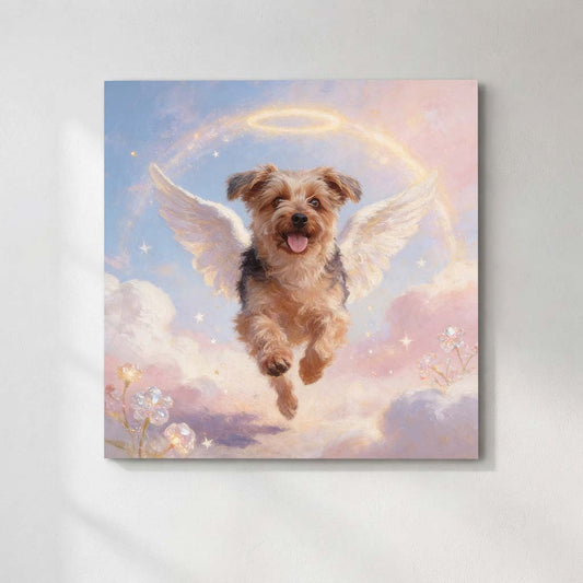 Personalized Heavenly Guardian Pet Canvas | Watching Over You