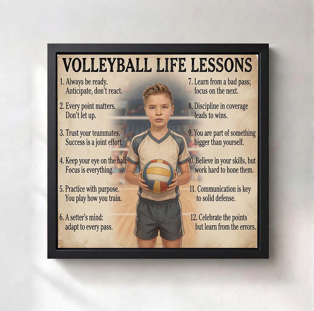Personalized Volleyball Life Lessons Canvas | Strength in Unity